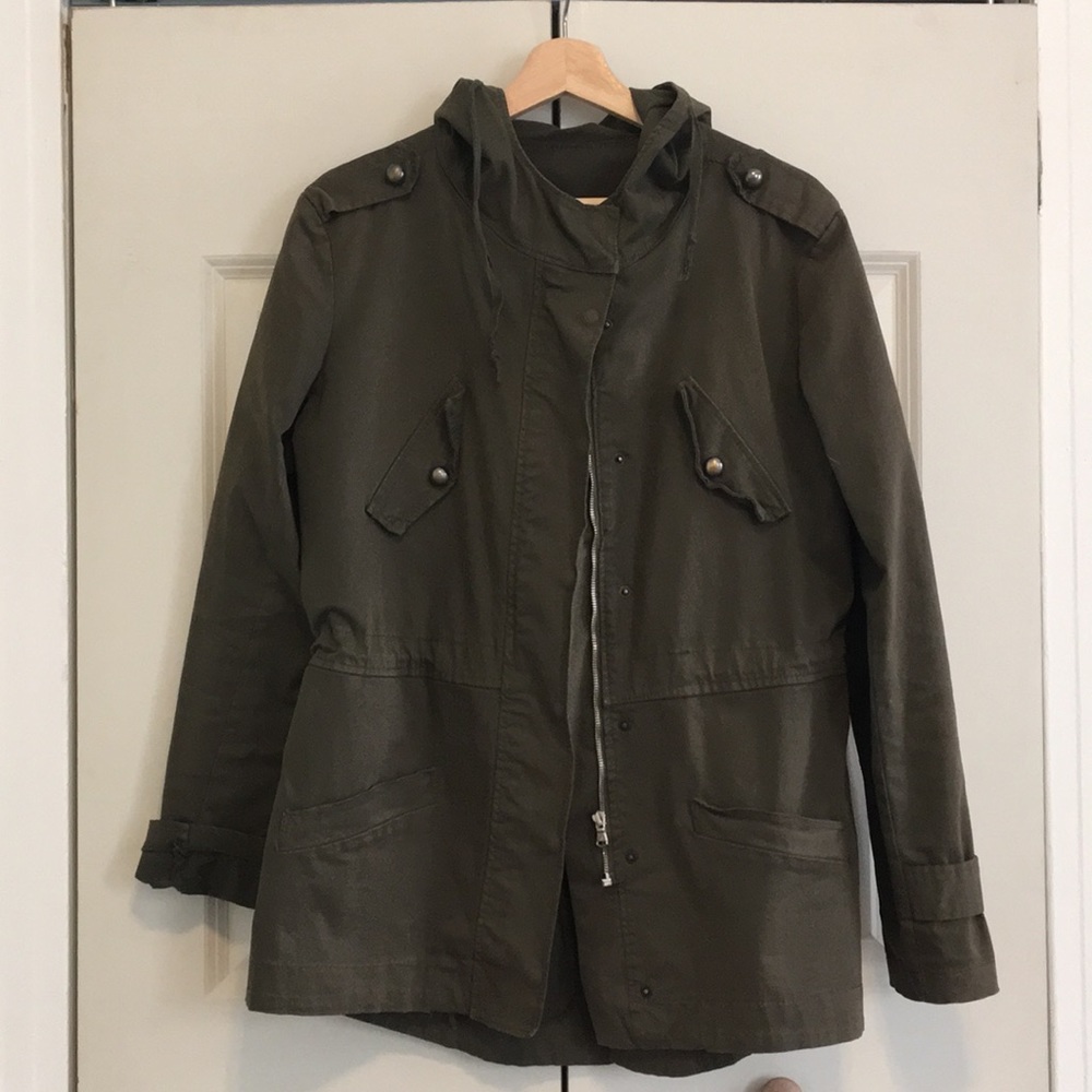 Military green parka